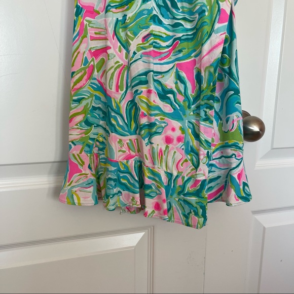 Lilly Pulitzer Rilla Wrap Romper Size Medium One in a Melon - Picture 5 of 8
